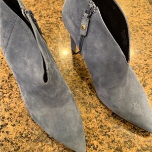 Cole Haan Chic Blue Suede Heeled Boots